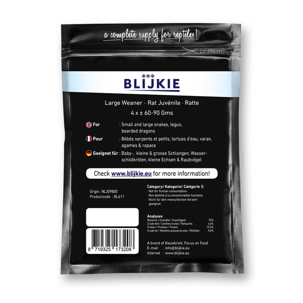 Blijkie BF Large Weanerrat (60-90 g) - 15x4 pcs