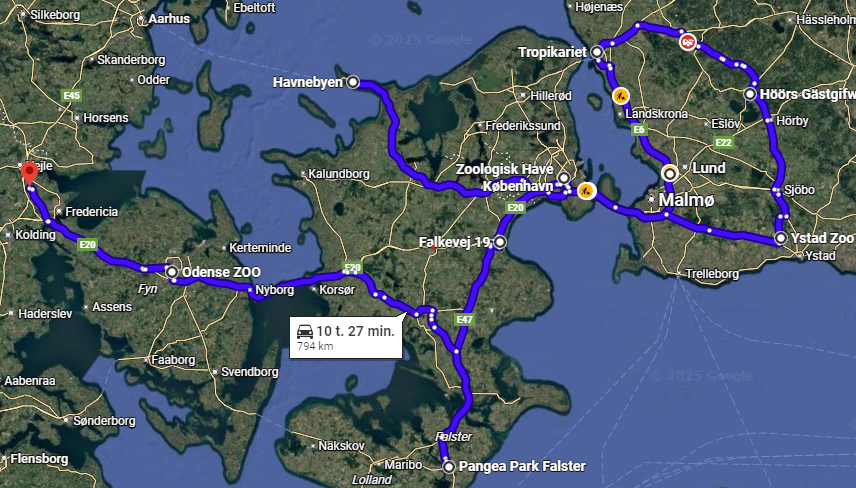 Nordics pickup and delivery map East1