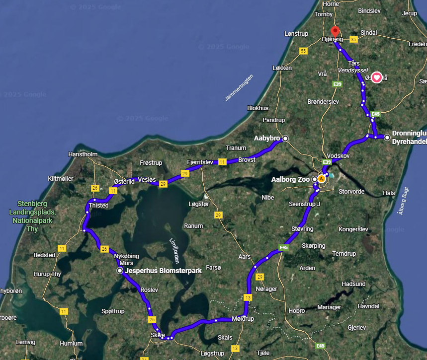 Nordics pickup and delivery map North